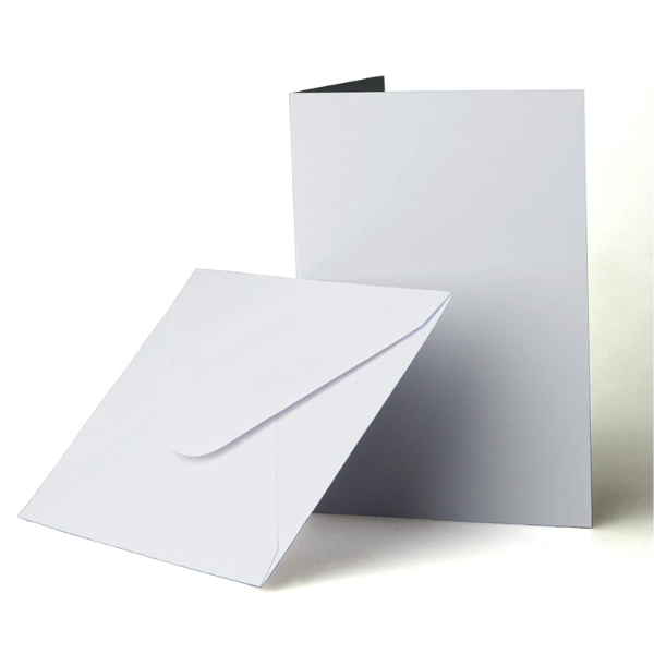 White A6 Blank Greeting Cards with Envelopes 