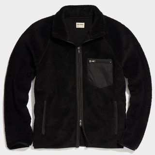 Todd Snyder Adirondack Fleece Full Zip Jacket Black