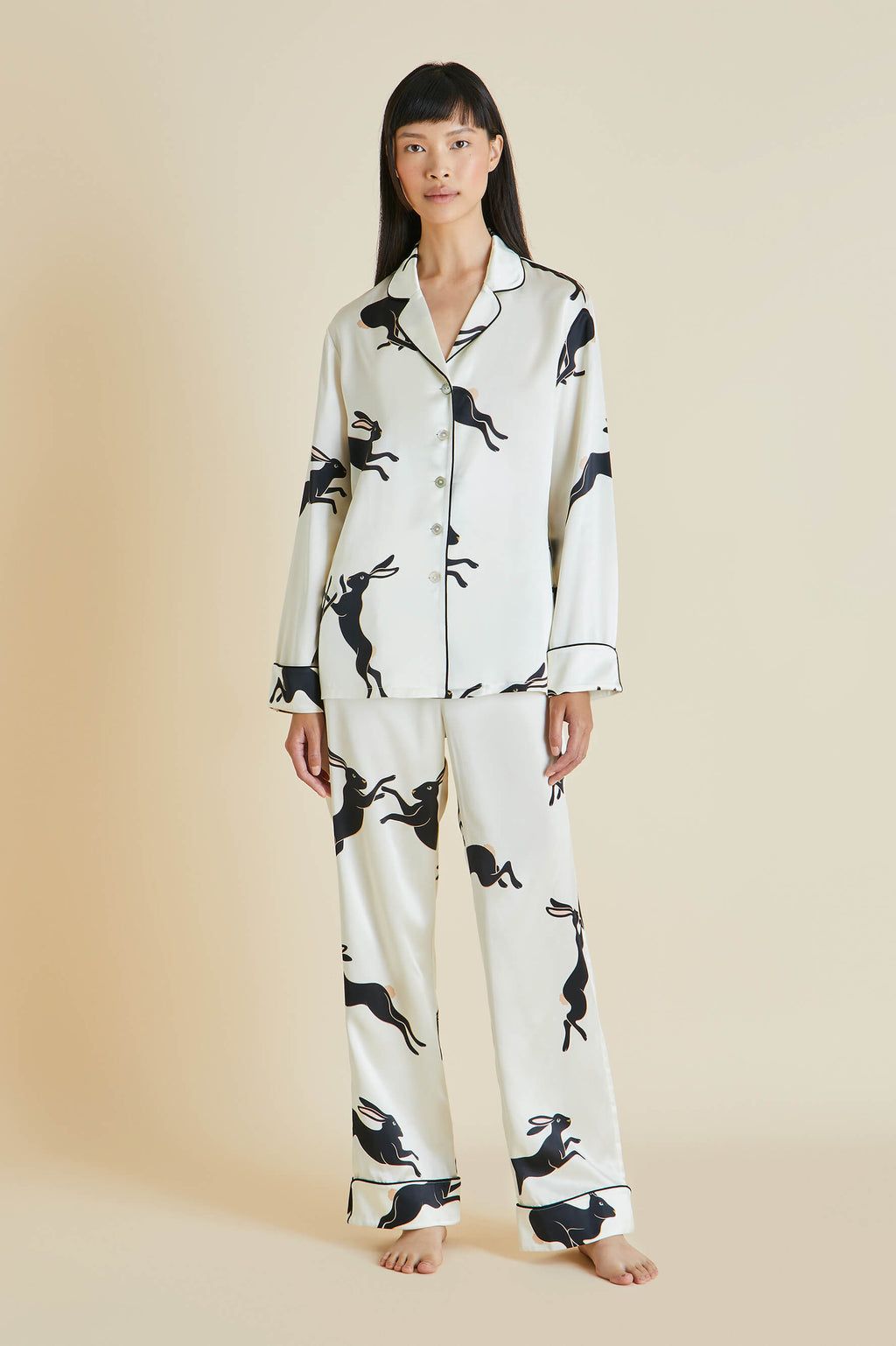 Lila Fortune Silk Satin Pajama Set