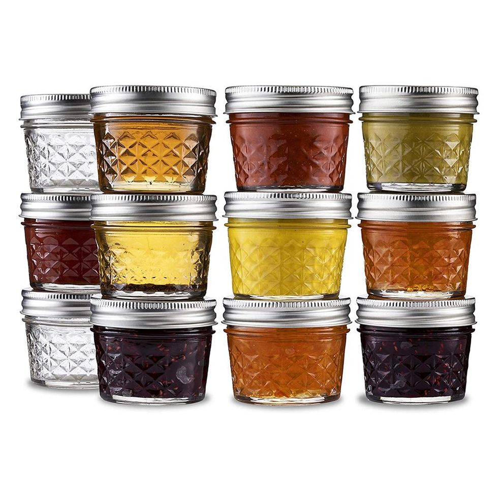  SEWANTA Spice Jars, Mini Mason Jars 4 oz. [Set of 8