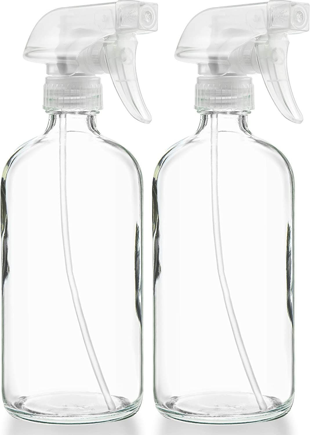 Empty Clear Glass Spray Bottles - 16 oz