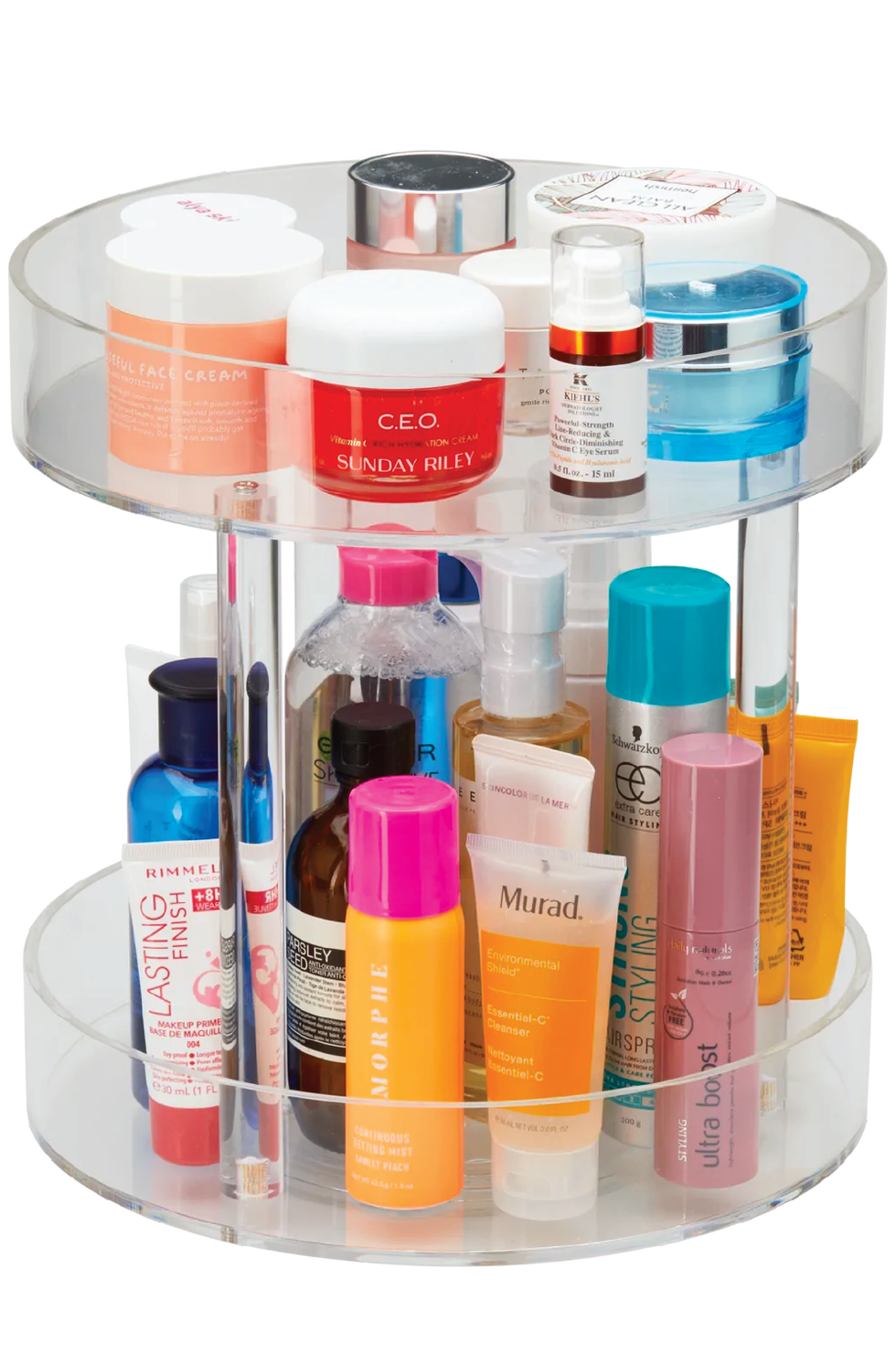 Large Capacity Makeup Organizer Cosmetics Display Case Elegant Desktop Storage  Organizer Cabinet Rack for Lipsticks Skincare Makeup Brush Perfume Powder  Mask 