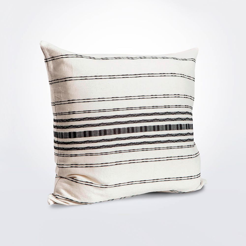 Black and White Striped Pillow Cover