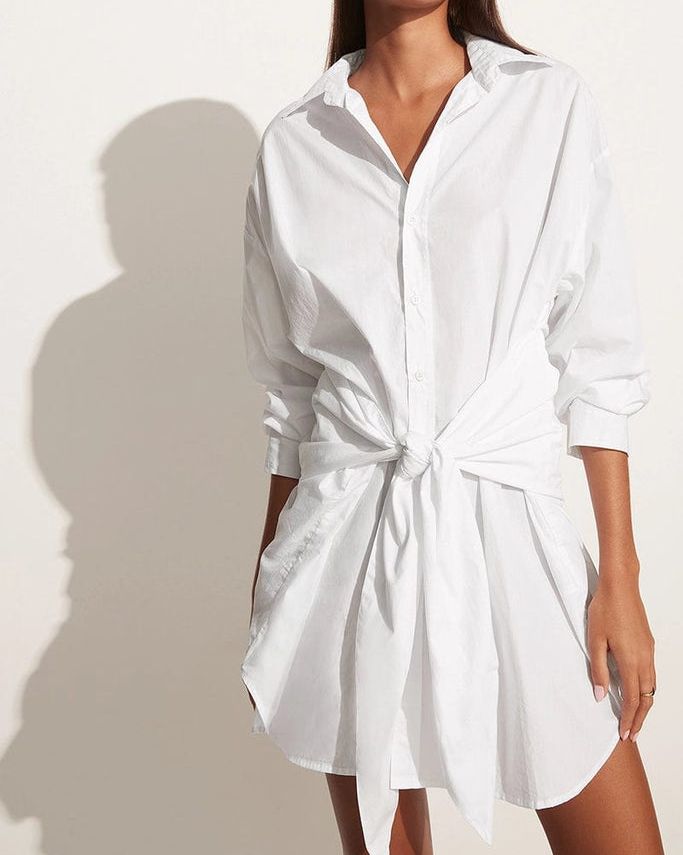 Norah Shirt Dress White