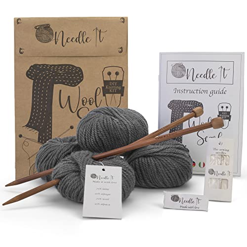 Kit para tejer una bufanda