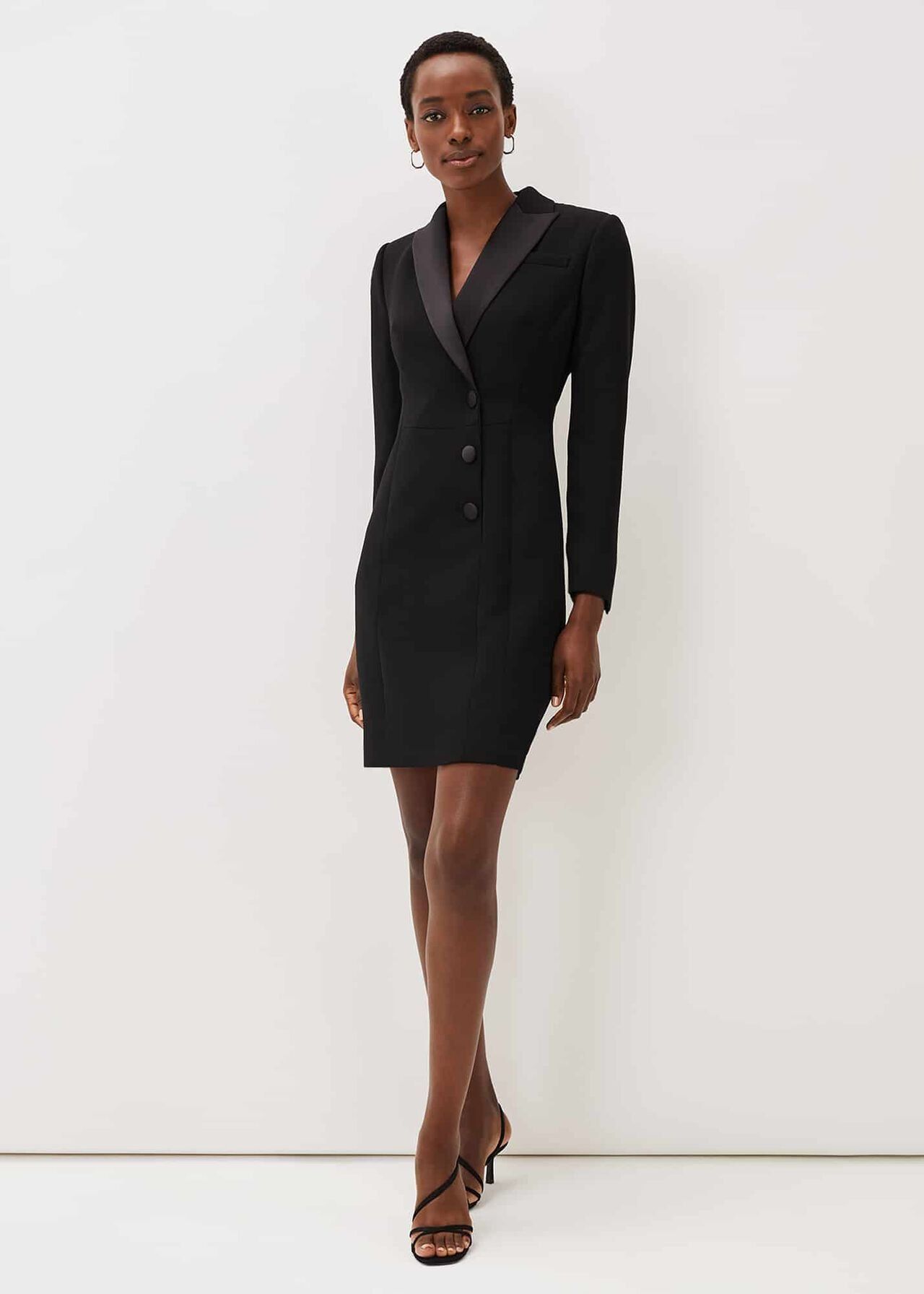 Double breasted hot sale tuxedo dress