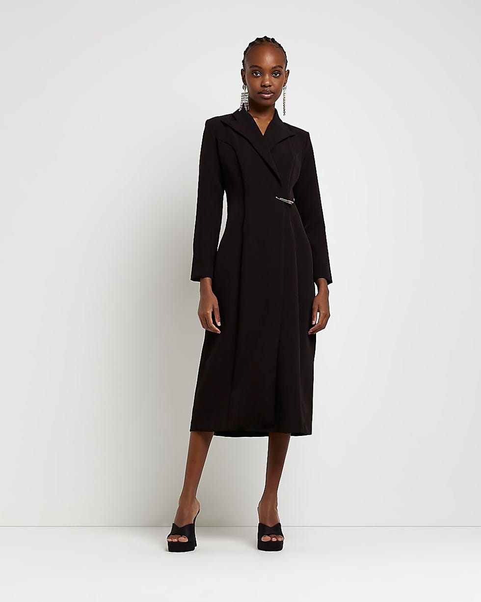Embellished Blazer Midi Dress