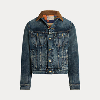Distressed Denim Trucker Jacket Distressed Denim Trucker Jacket