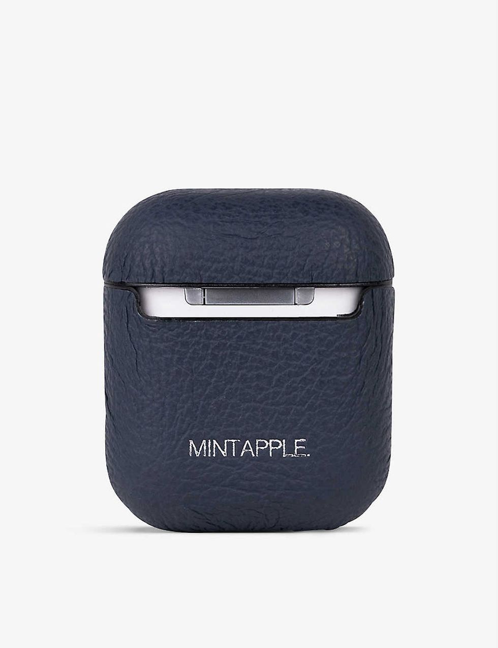 Logo-embossed leather Airpod case