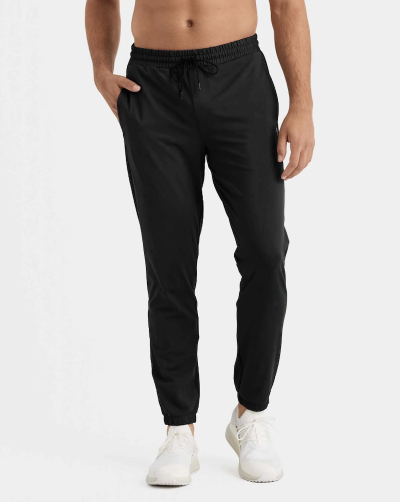Male Lycra Sportswear Track Pants Solid