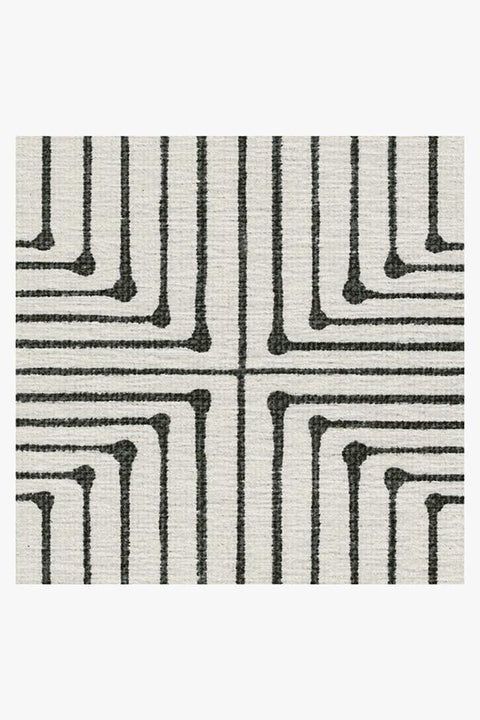 Inkdrop Black & Ivory Rug