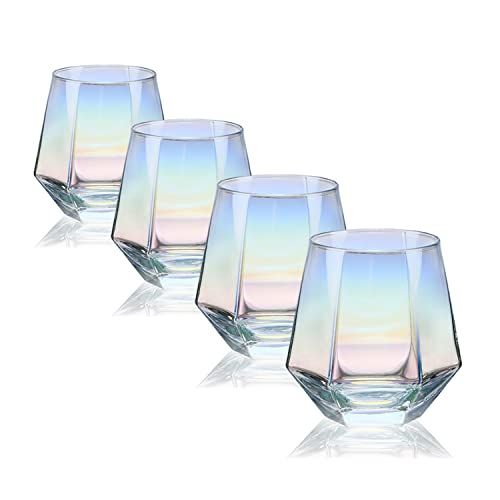 Sparkle Star Drinking Glass / Iced Coffee Glass Cup / Aesthetic Stemless  Wine Gin Glass / Cute Drinking Glasses 