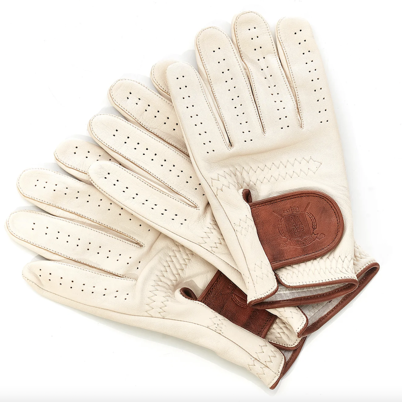Heritage Cream/Brown Leather Golf Glove