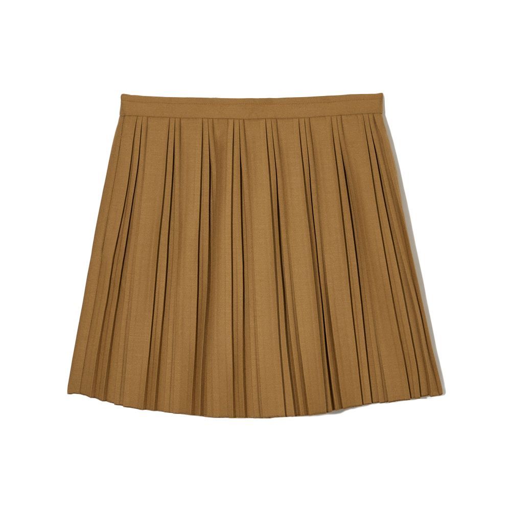 Pleated Wool-Blend Mini Skirt