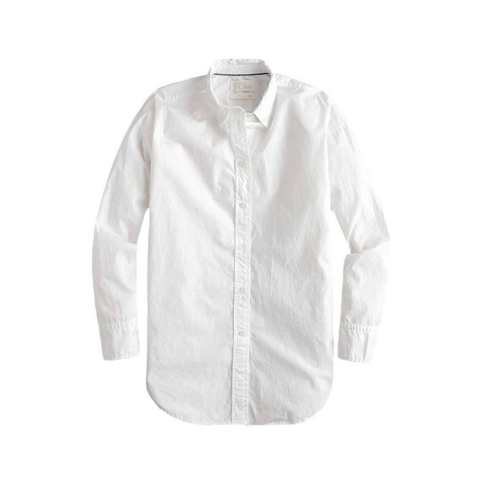 Relaxed-fit washed cotton poplin shirt