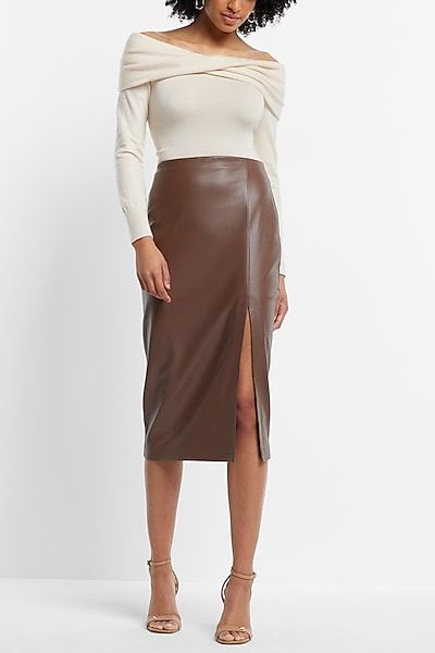 Wrap Leather Skirt, Authentic & Vintage