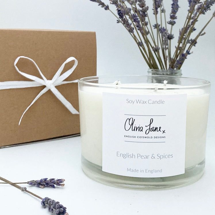 3 Wick Jumbo Candle - English Pear and Spices