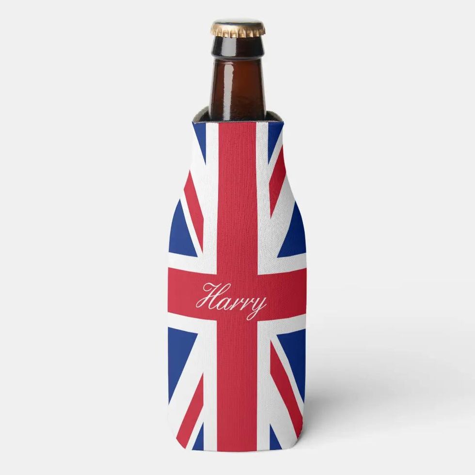 Union Jack British Flag Personalised Bottle Cooler
