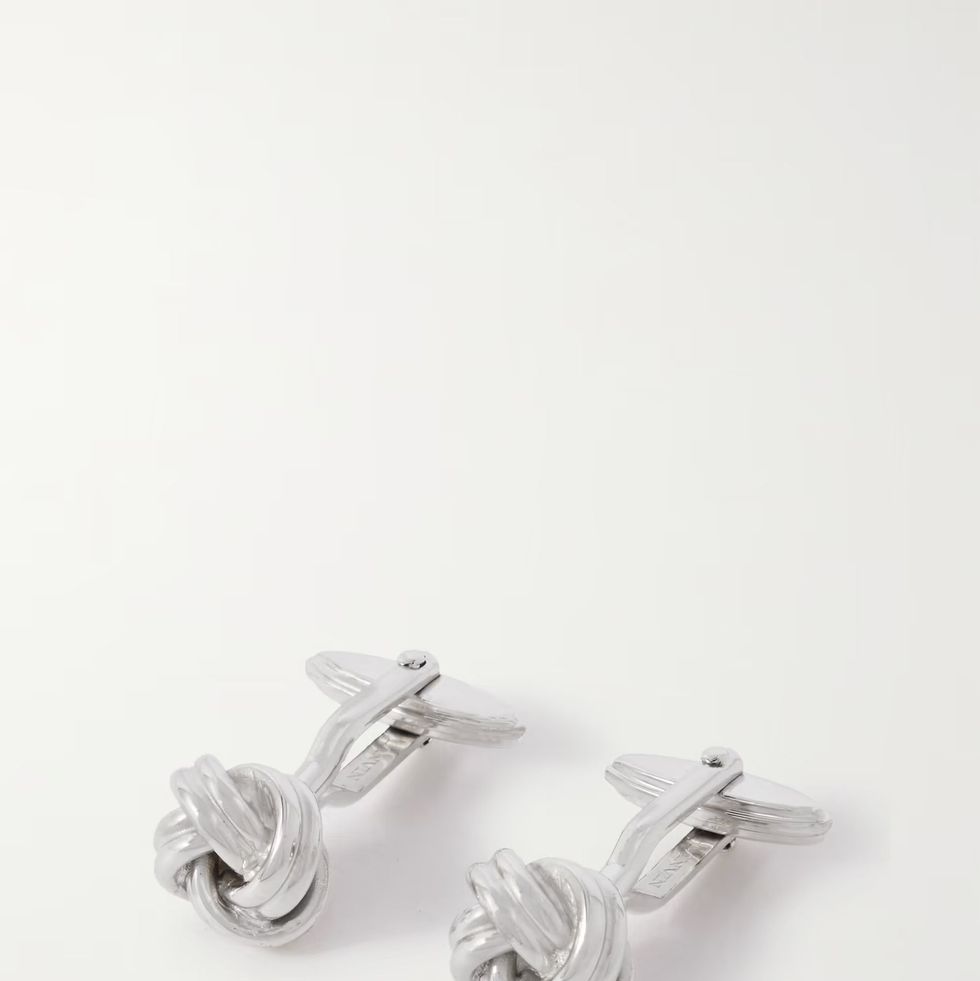 Platinum-Plated Knot Cufflinks