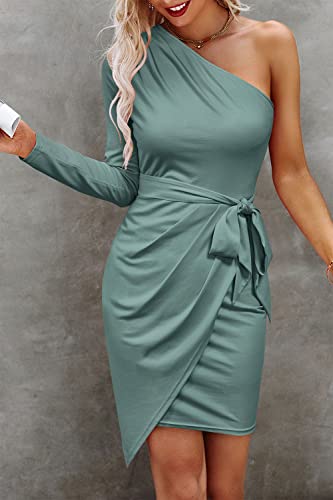 One Shoulder Ruched Dress