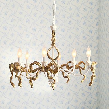 Pottery barn deals gold chandelier