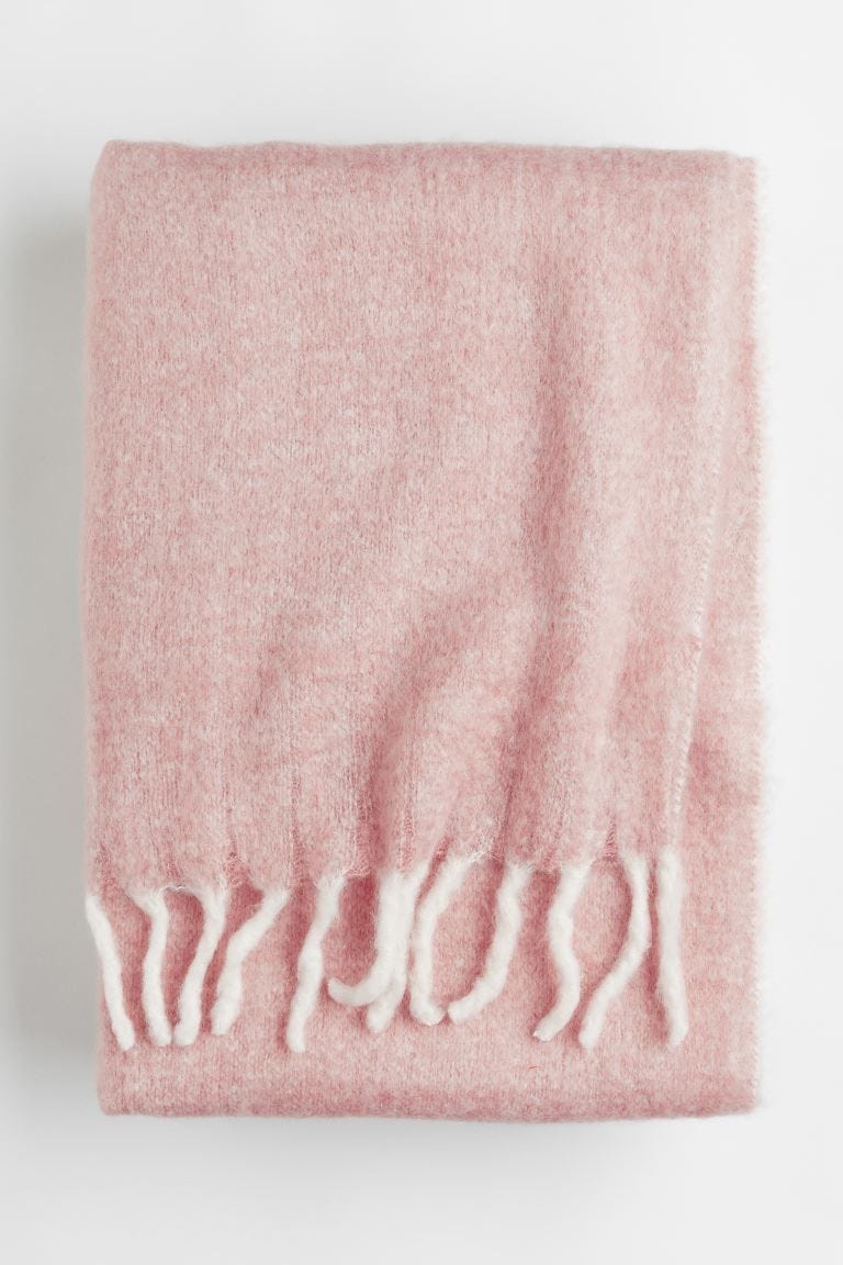 Soft wool-blend blanket