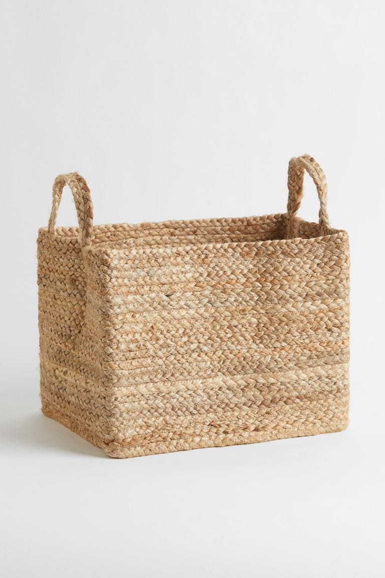 Jute storage basket