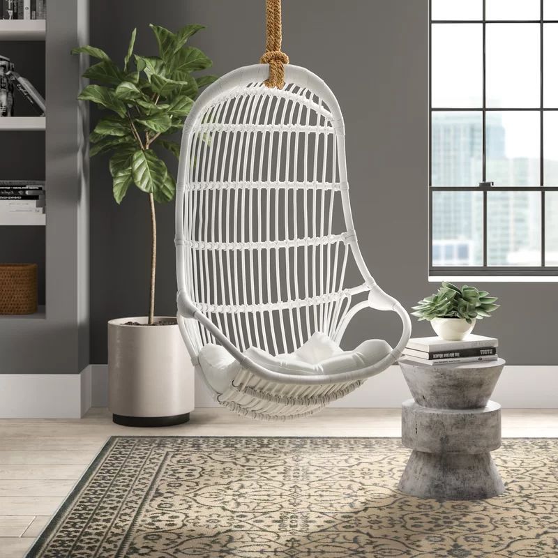 Bay front grey hanging basket online chair