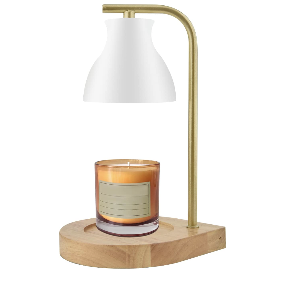 Candle Warmer Lamp With Wood Base