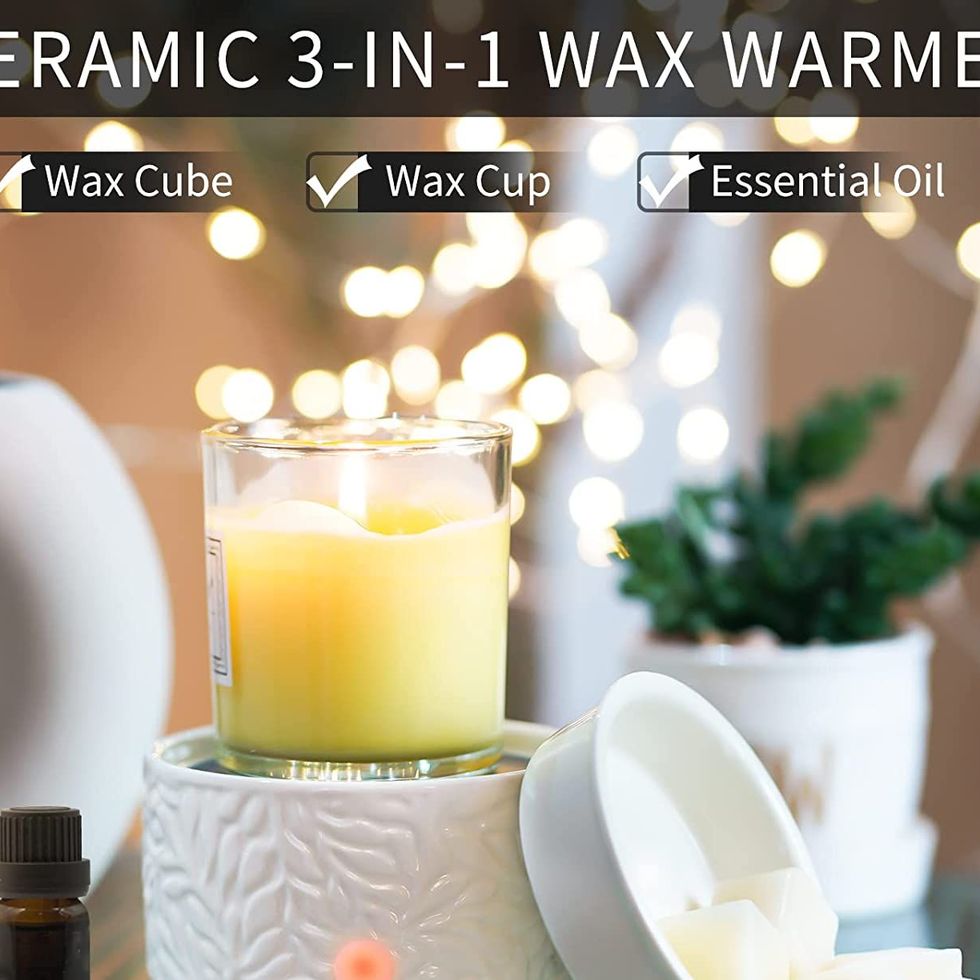 Electric wax melt kit with inside light and scents - household