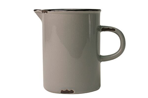 Light Grey Vintage Inspired Tinware Cream Milk Jug