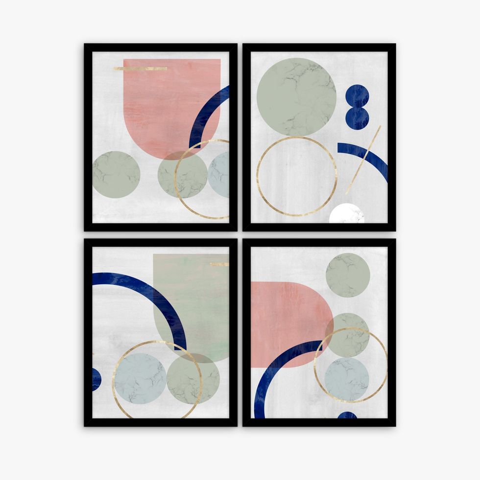 Joy & Philosophy - Abstract Framed Prints, Set of 4