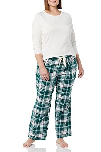 Lightweight Flannel Pant and Long-Sleeve T-Shirt Sleep Set