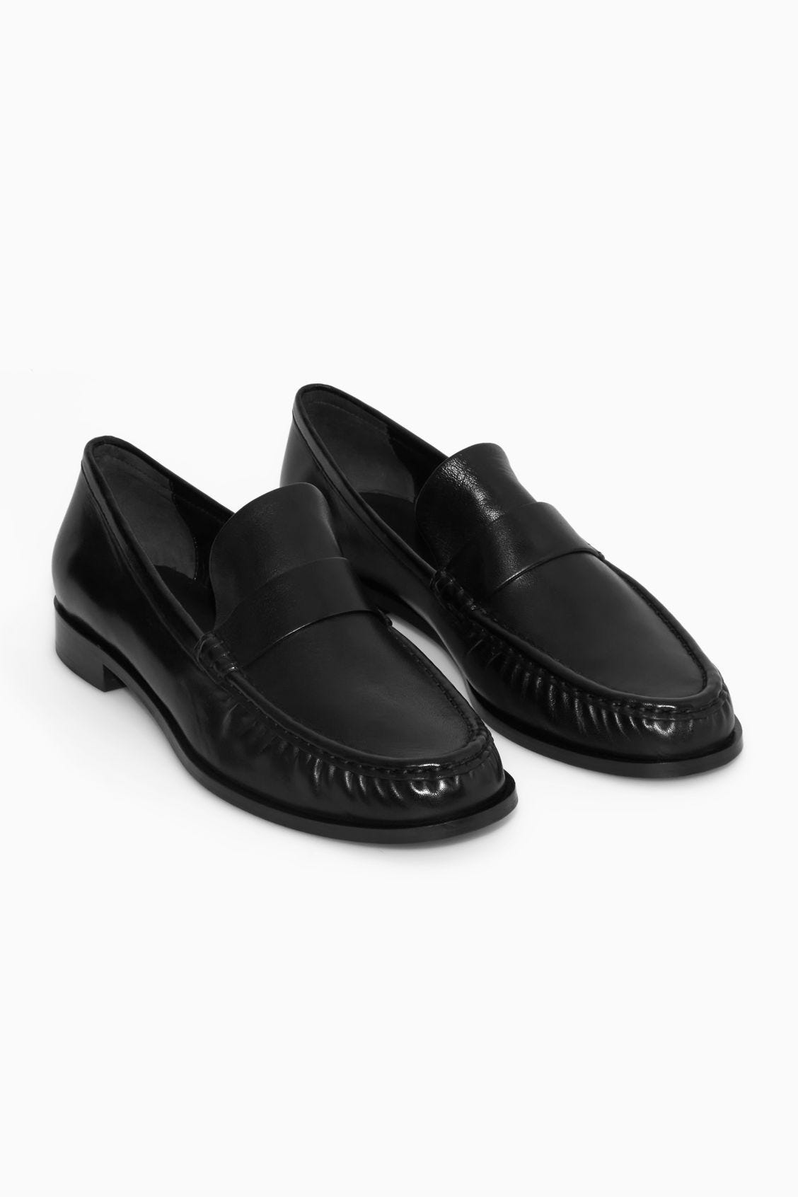 Leather loafers