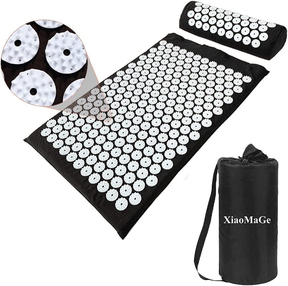 Acupressure Mat and Pillow Set with Bag 
