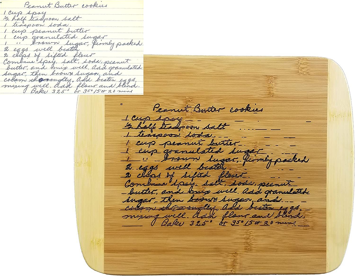 Personalized Wooden Custom Recipe Cutting Board 