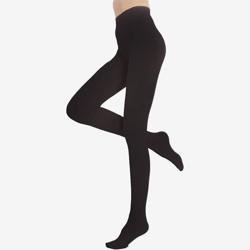 Warm Fleece Leggings for Women, Warm Sheer Dual Tone Thick Tights