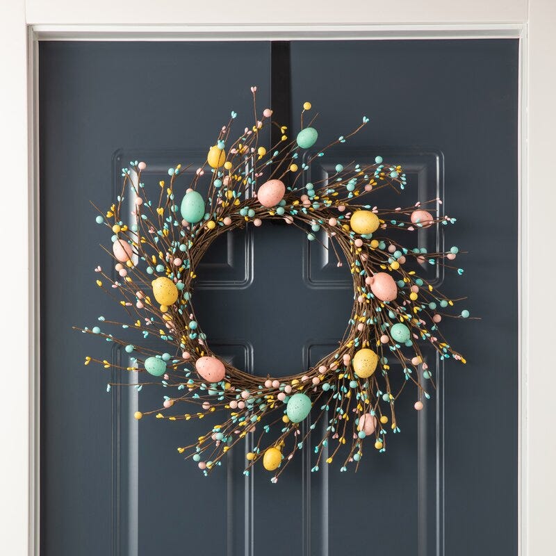 Foam egg wreath