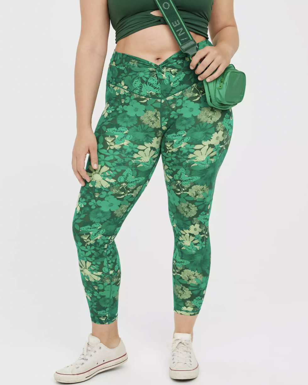 Aerie Real Me Xtra Hold Up Leggings Green - $14 - From Emily
