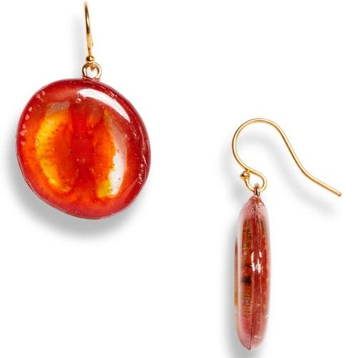 Red Tomato Drop Earrings