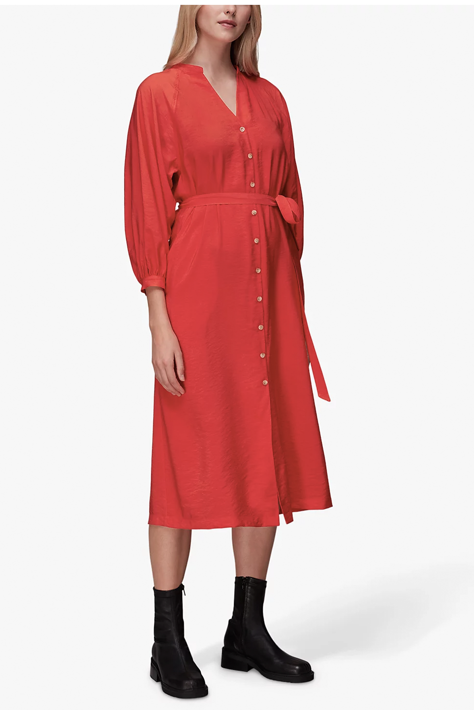 Red Lizzie Midi Dress