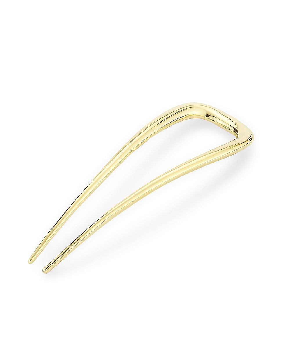 Small Sleek Gold-Plated Hair Pin