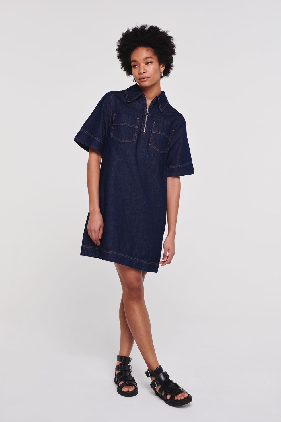Aligne's denim dress is the perfect transitional piece to take you into ...