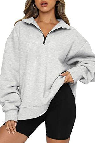 Trendy Queen Oversized Half Zip Pullover 