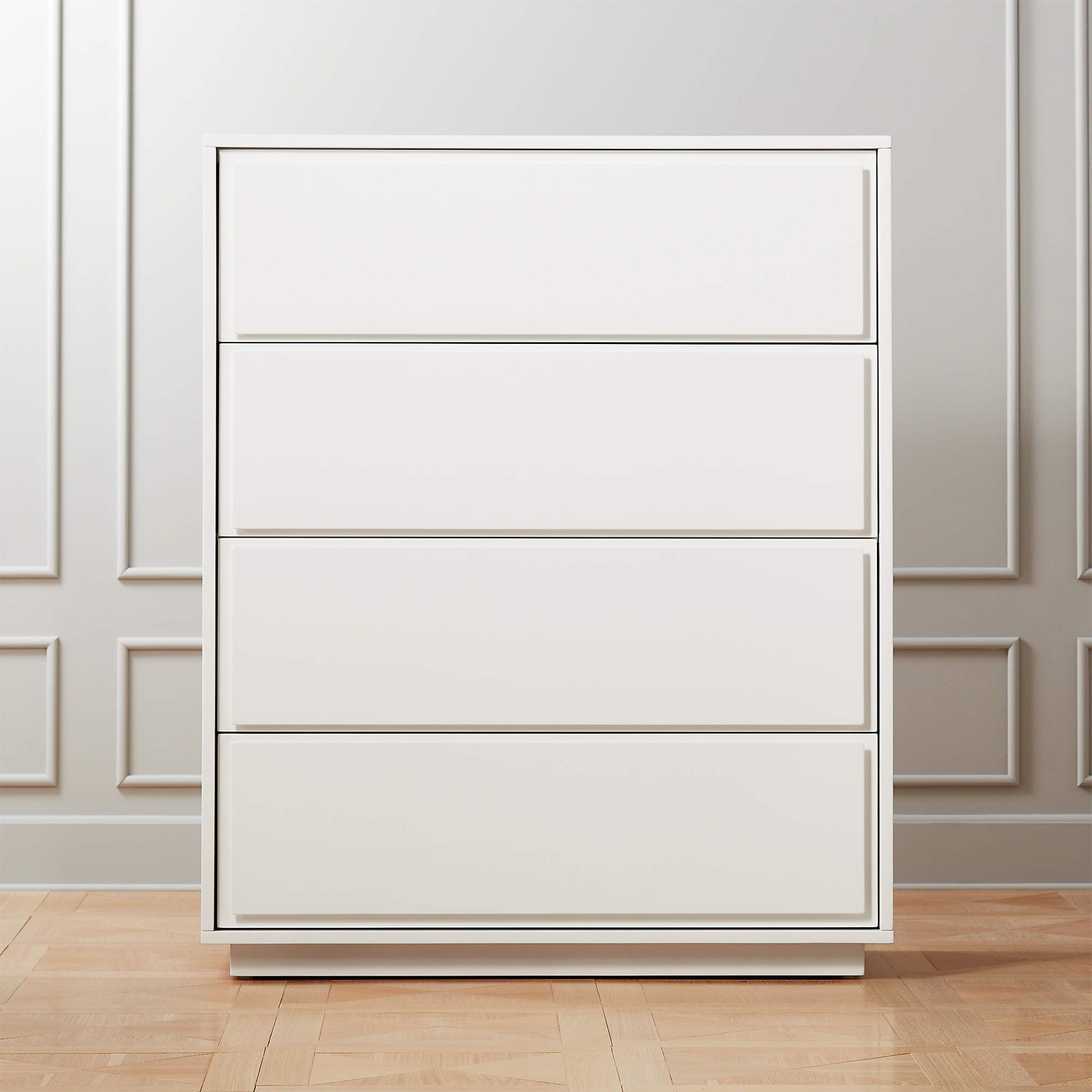 10 Best Dressers Home 2024   1675212251 Gallery White 4 Drawer Tall Chest 