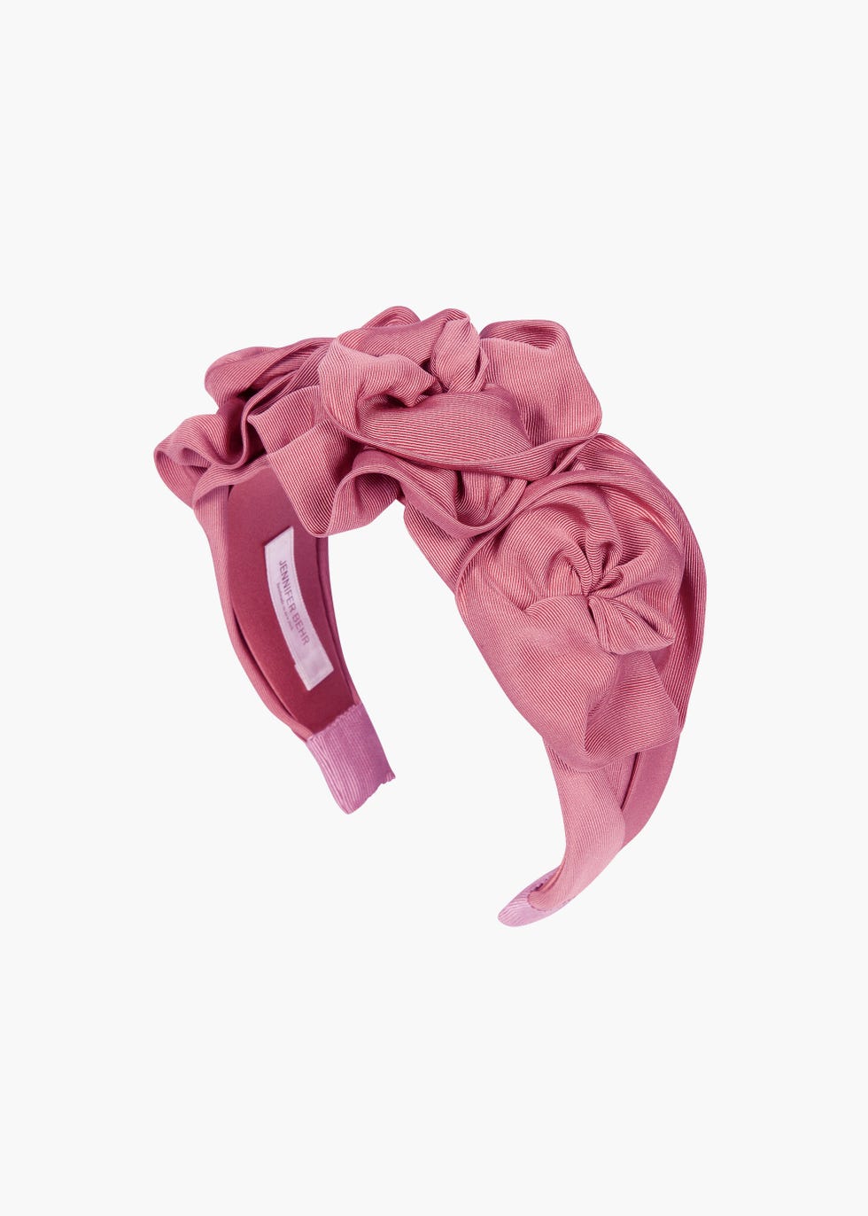 Triple Rosette Headband in Silk Faille