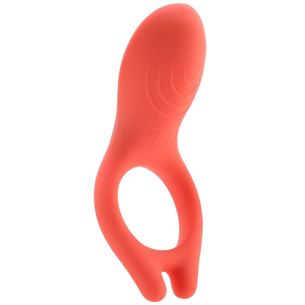 iRing Vibrating Silicone Cock Ring in Coral
