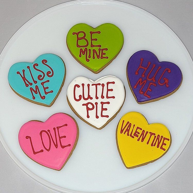 The Gingerbread Factory Valentine Conversation Heart Cookies