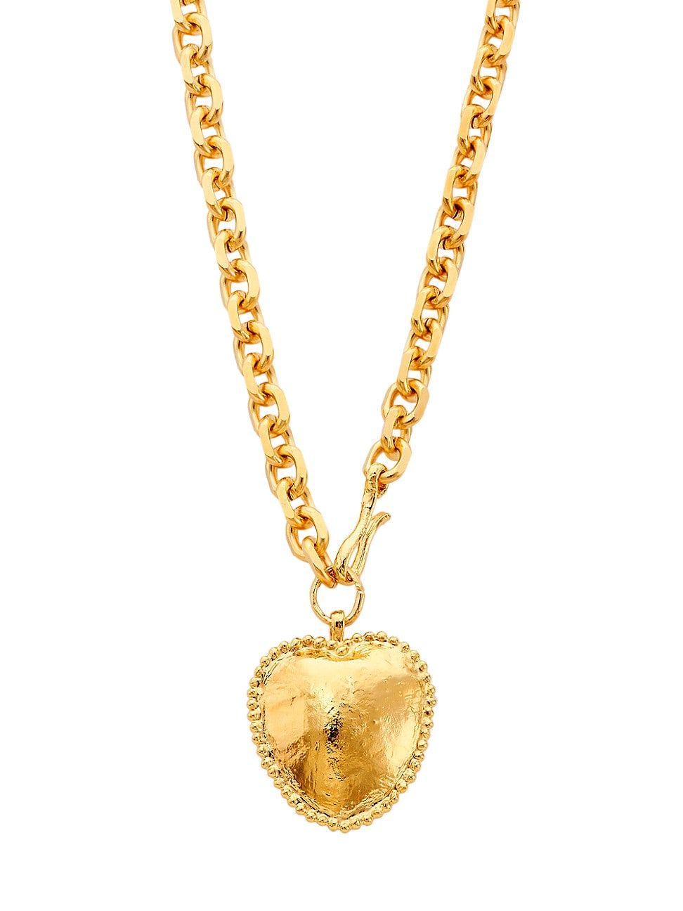 Women's Manouche Madonne 14-karat Gold-Plated Heart Pendant Necklace