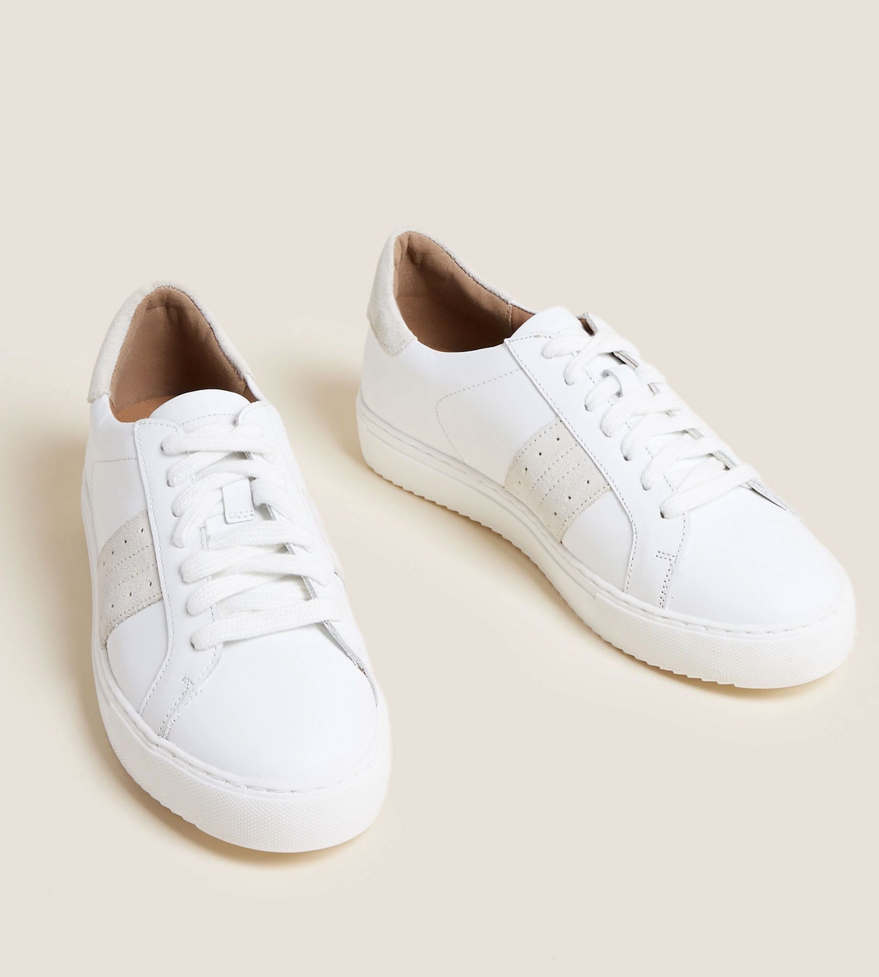 White comfy store trainers